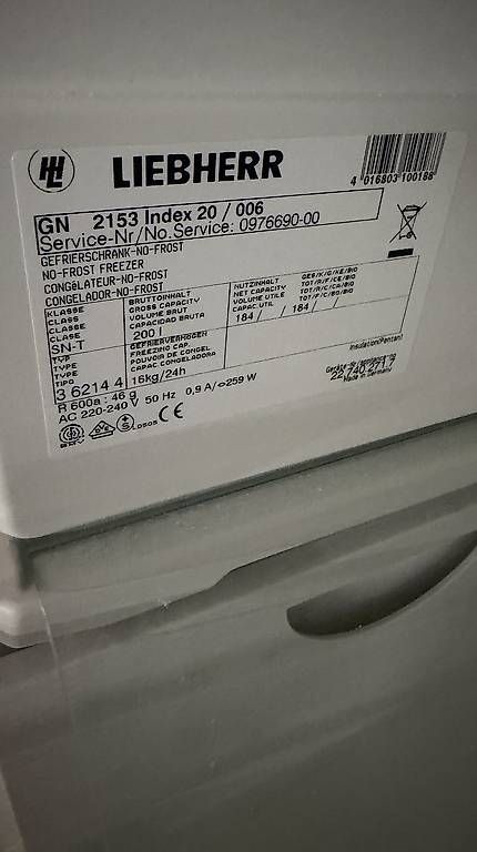 Liebherr Congélateurs: Gefrierschrank Liebherr NoFrost – D'occasion à Künten par buli76 3