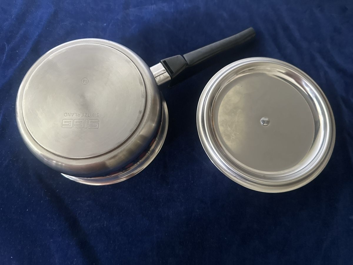 Sigg Pfannen: Topf SIGG Edelstahl mit Deckel Durchmesser 14 cm  – Defekt aus Zürich von Chaeffeler 4