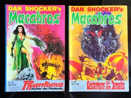 Macabros Roman-Hefte Nr. 15+16, Dan Shocker, gute erhalten.