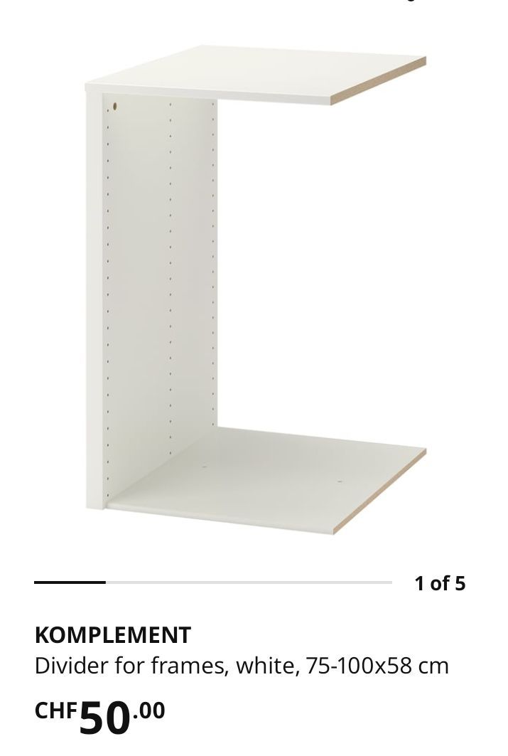 Étagères: KOMPLEMENT White Frame Divider - 75-100x58cm - Like New! – Neuf (Voir description) à Zell ZH par and_c75b