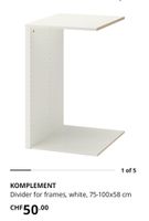KOMPLEMENT White Frame Divider - 75-100x58cm - Like New!