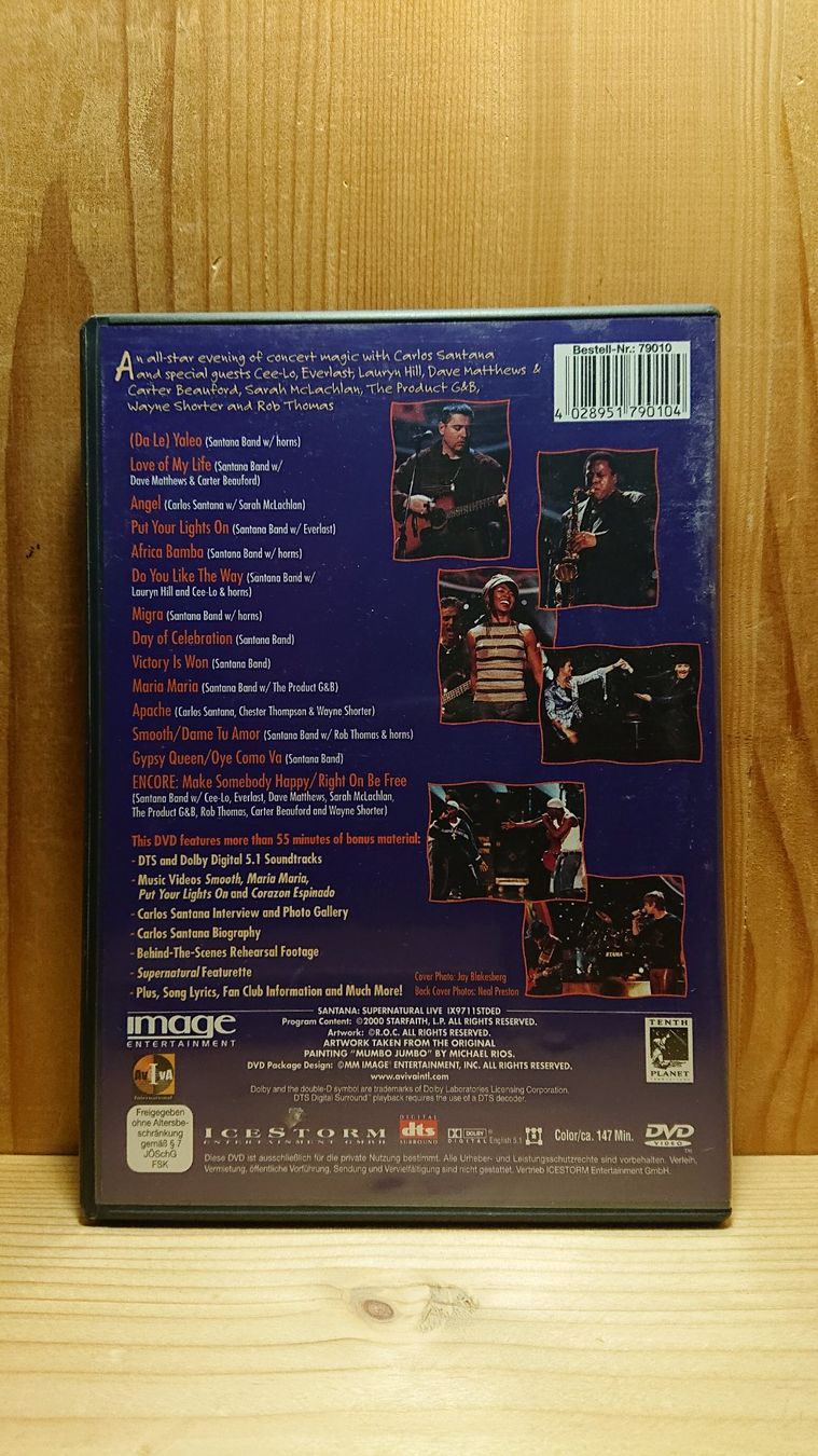 Tutti i DVDs: SANTANA Supernatural Live auf DVD – Usato da Wilderswil venduto da Exebub 1