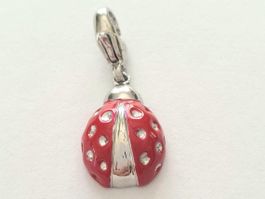 Charm "Glückskäfer" Silber 925 (rhodiniert) - NEU