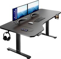Schreibtisch elektrisch höhenverstellbar 160x75 Gaming LCD