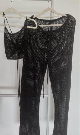 Black Crochet Beach Set – 2 Pieces