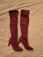 Stiefel Overknee rot Kunstleder Grösse 37 neuwertig