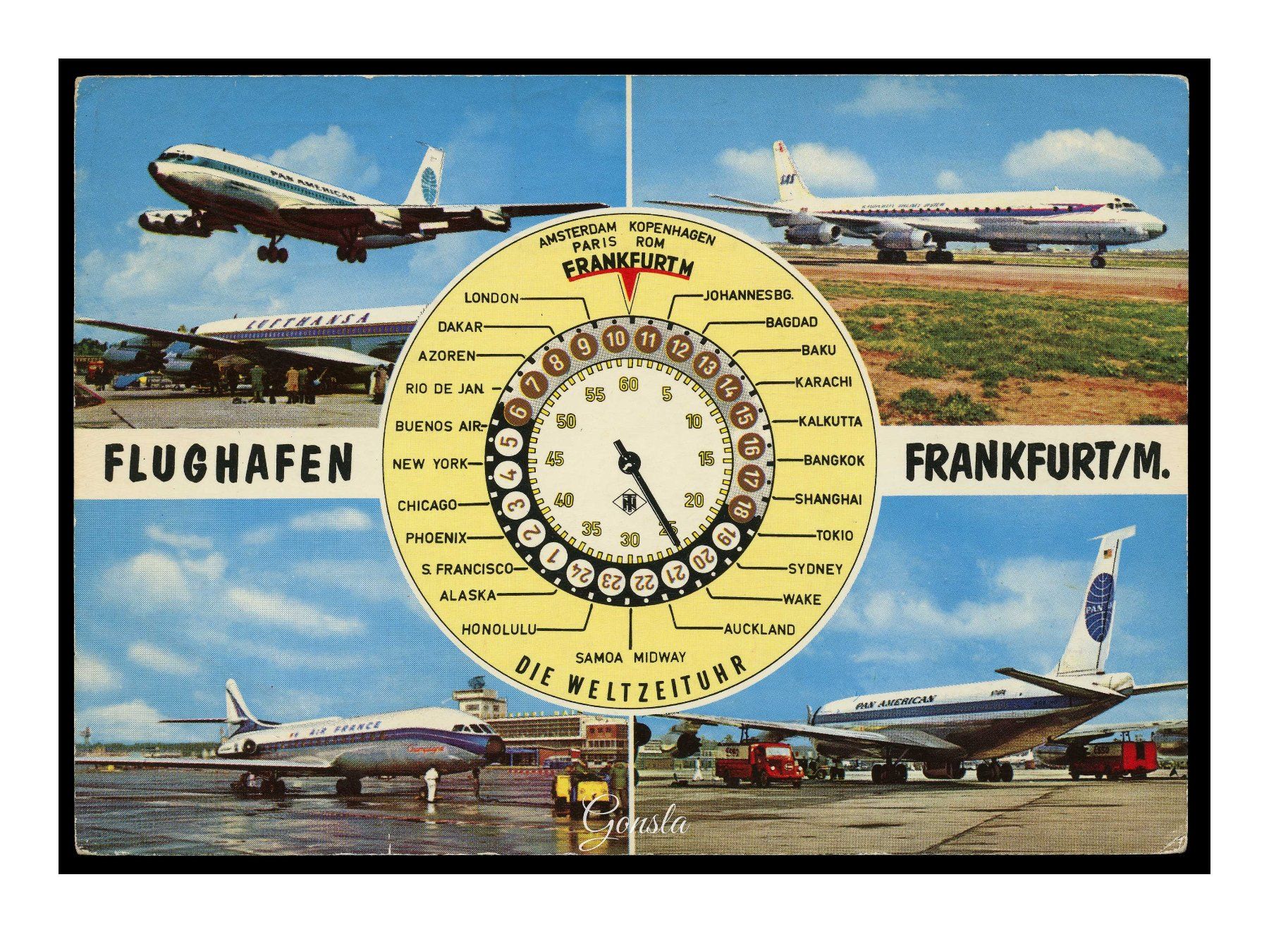 Ansichtskarten: FLUGHAFEN "FRANKFURT/M - 1975" – Gebraucht aus Onex von gonsla01