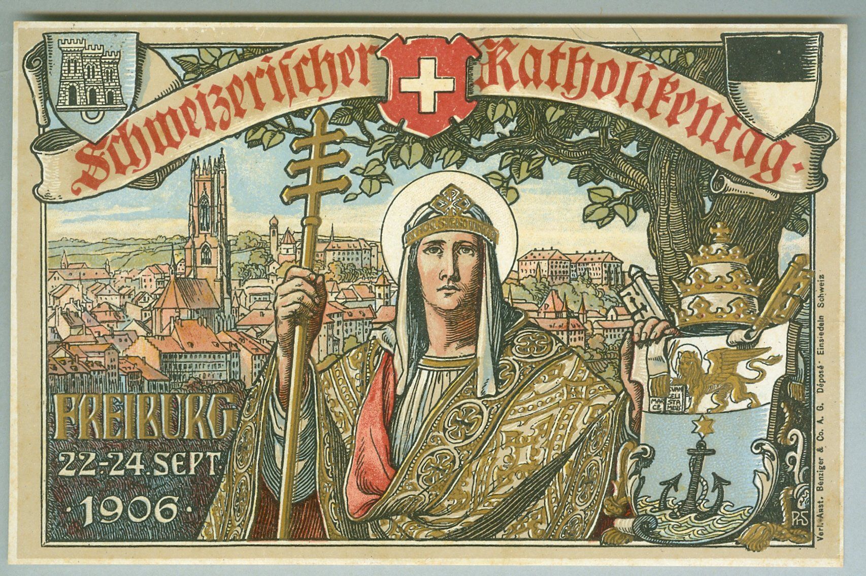 Cartoline postali: 1906 Schweiz AK Kt FR – Usato da Zürich venduto da yago-rot