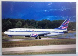 Postcard B737-4M0 Aeroflot
