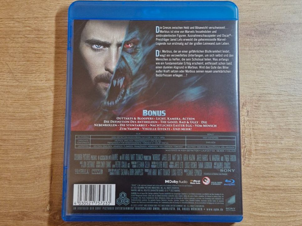 Tutti i DVDs: Morbius (2022) Bluray – Usato da Pfungen venduto da Whitie 1