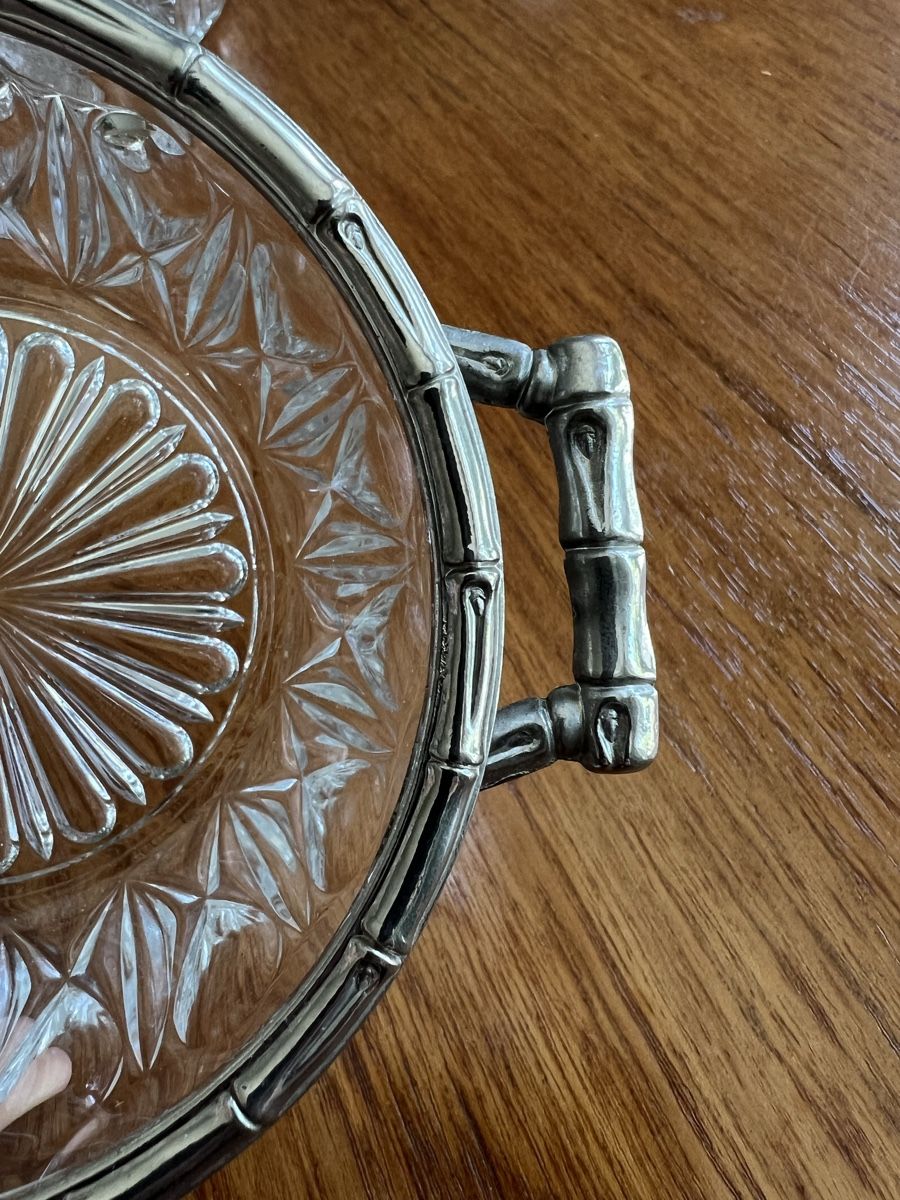 Ciotole: Silver plated Glas Webster Wilcox Italy bamboo – Usato da Zürich venduto da Zurich_TimeCapsule 3