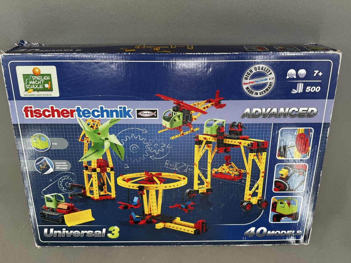 Fischer Kit di costruzioni: fischertechnik Universal 3 Advanced Baukasten 500 Teile 40 M – Usato da Zürich venduto da Nobs1 1