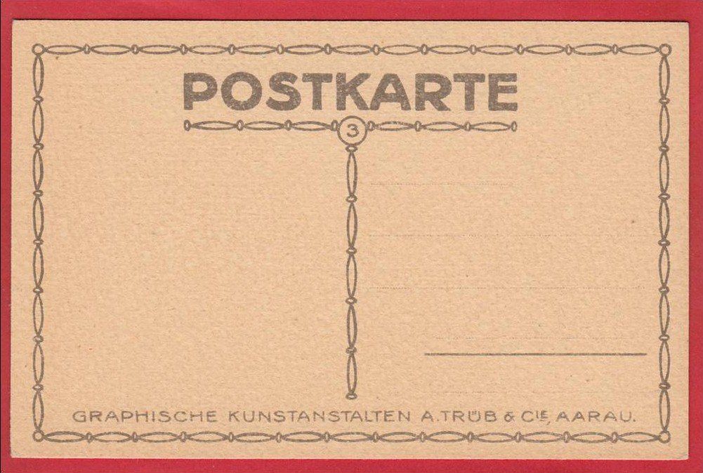 Cartoline postali: BRUGG, KIRCHE MIT RINGMAUER, KÜNSTLERKARTE – Usato da Grüningen venduto da Kartenlaube 1