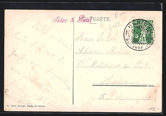 Cartoline postali: St. Gallen, Wildpark Peter und Paul, Par – Usato da Berlin venduto da bartko-reher 1