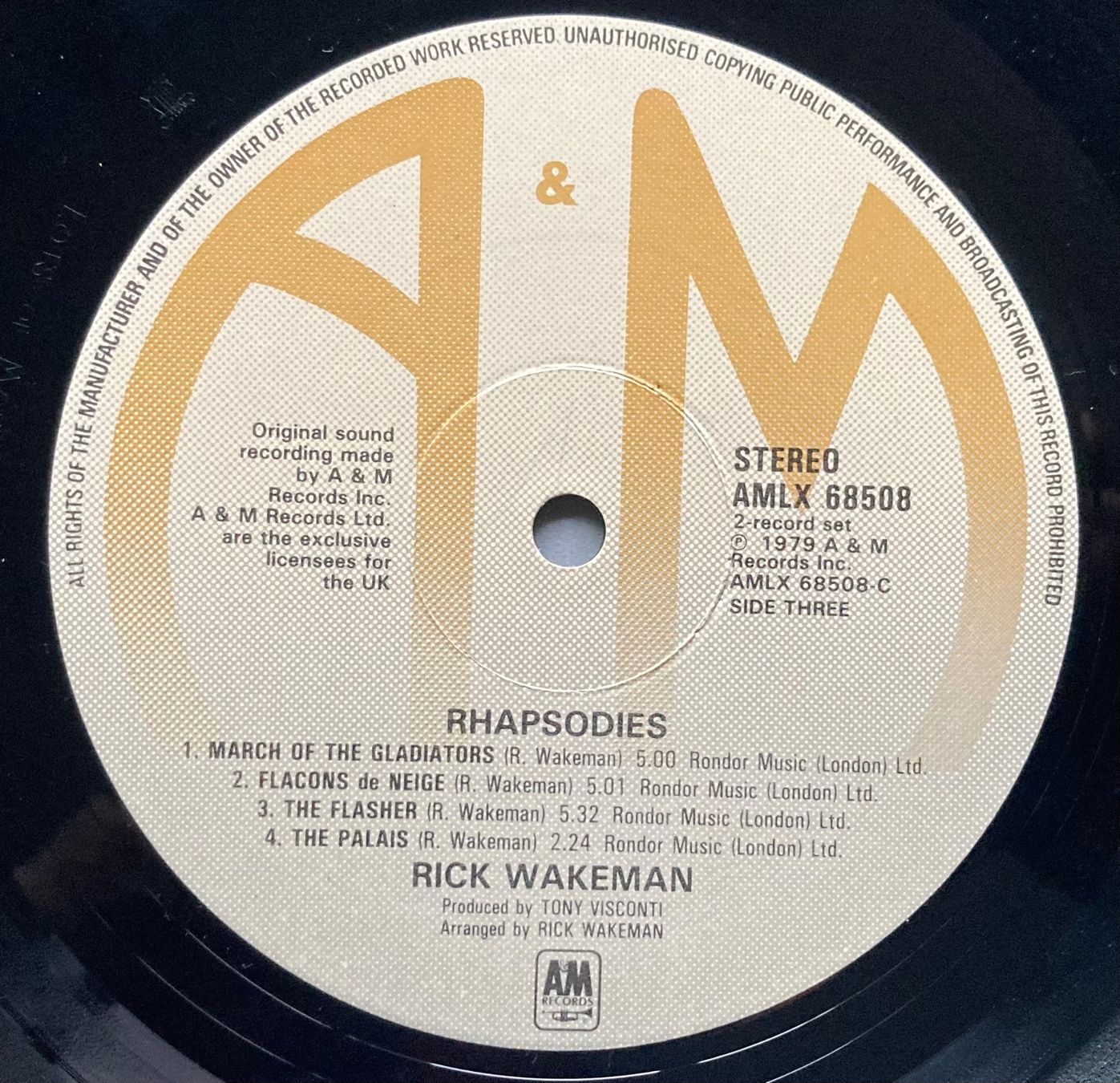 Schallplatten: RICK WAKEMAN - RHAPSODIES – Gebraucht aus Poliez-Pittet von Newtown-Records 3