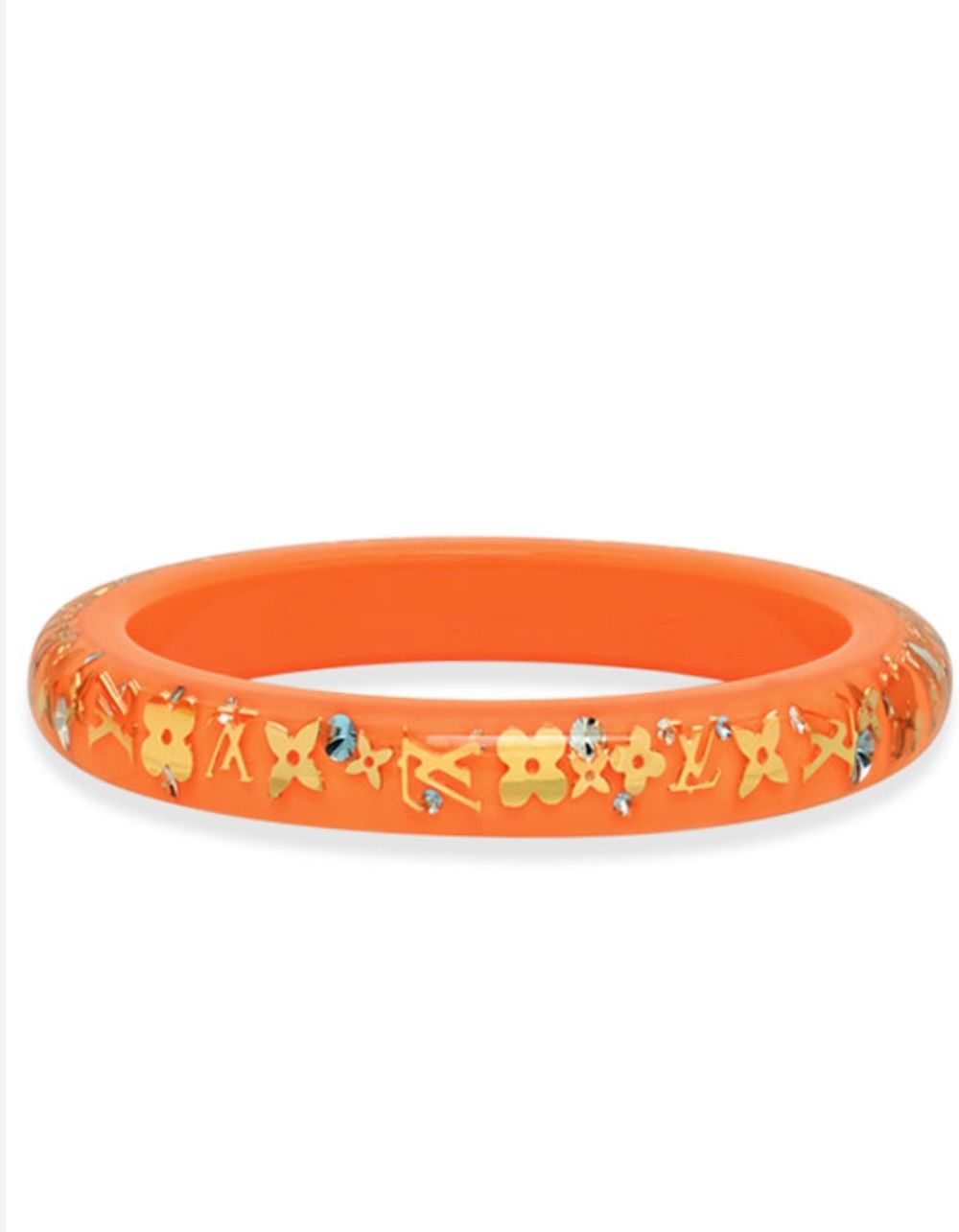 Louis Vuitton Bracciali & Braccialetti: Louis Vuitton Inclusion Thin Gold Orange Bracelet Bangle – Usato da zürich venduto da jane_l