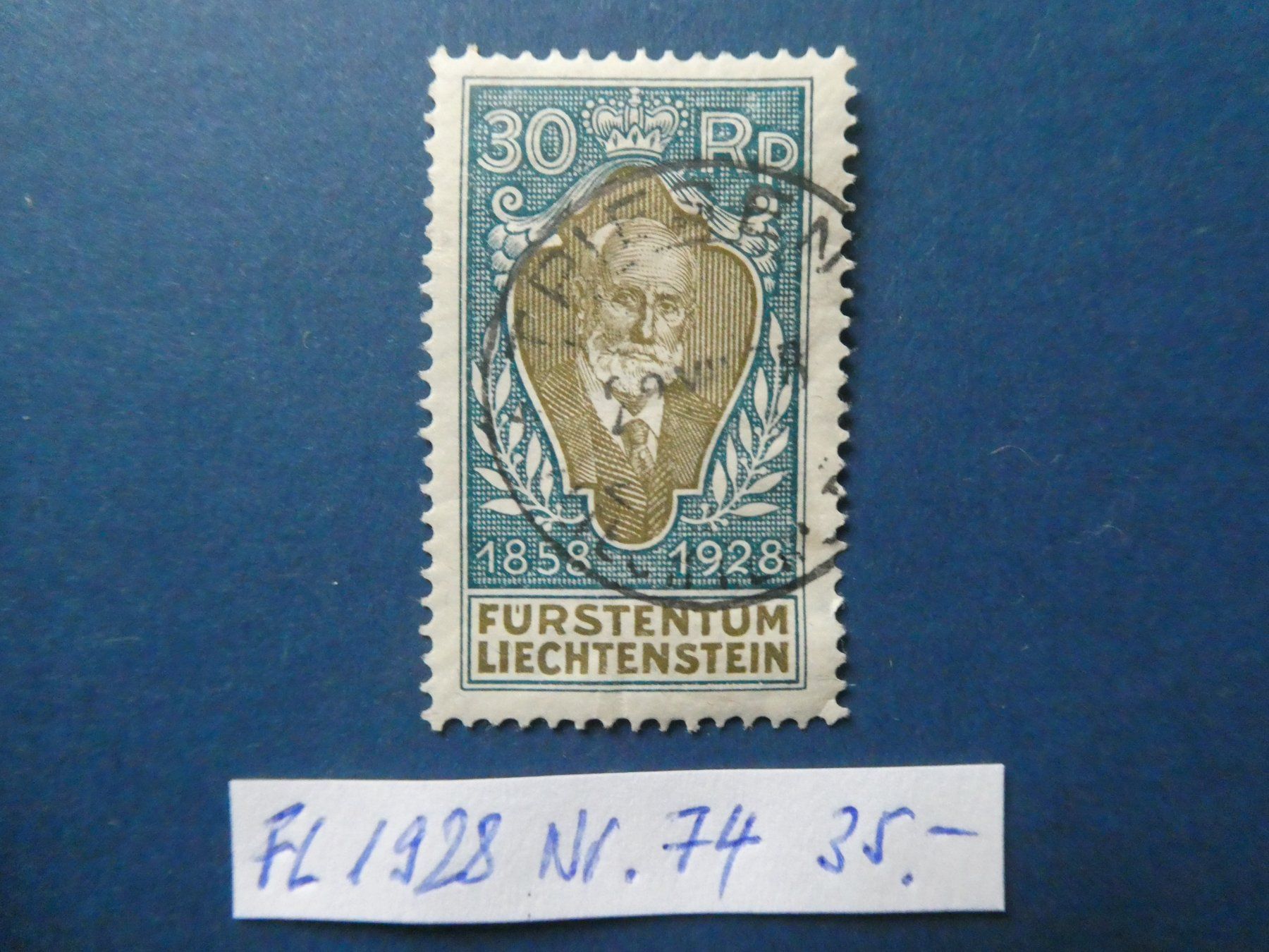 Tutti i francobolli: FL 1928 Nr. 74 gestempelt – Usato da Lausen venduto da Herbamare01