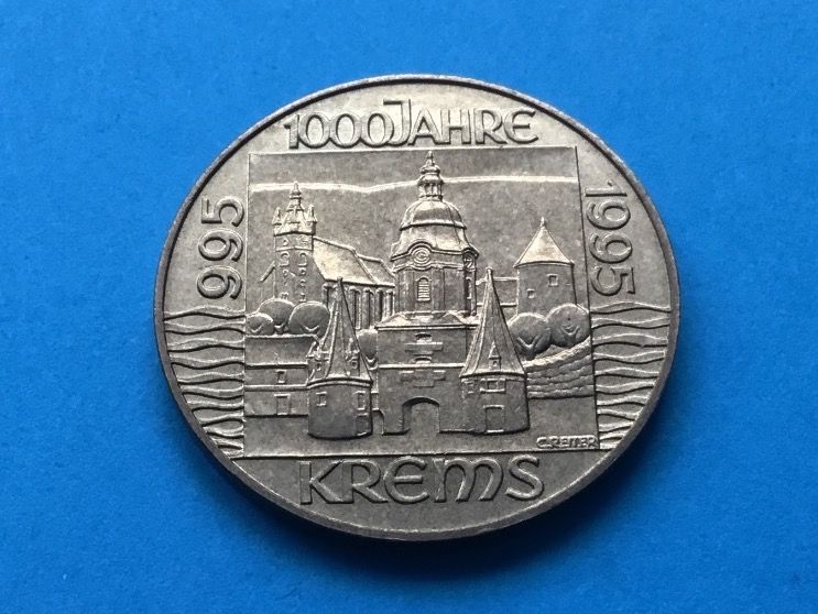 Tutti le monete: 20 Schilling 1000 Jahre  Krems 1995 – Usato da St. Margrethen SG venduto da alfapeugeot10 2