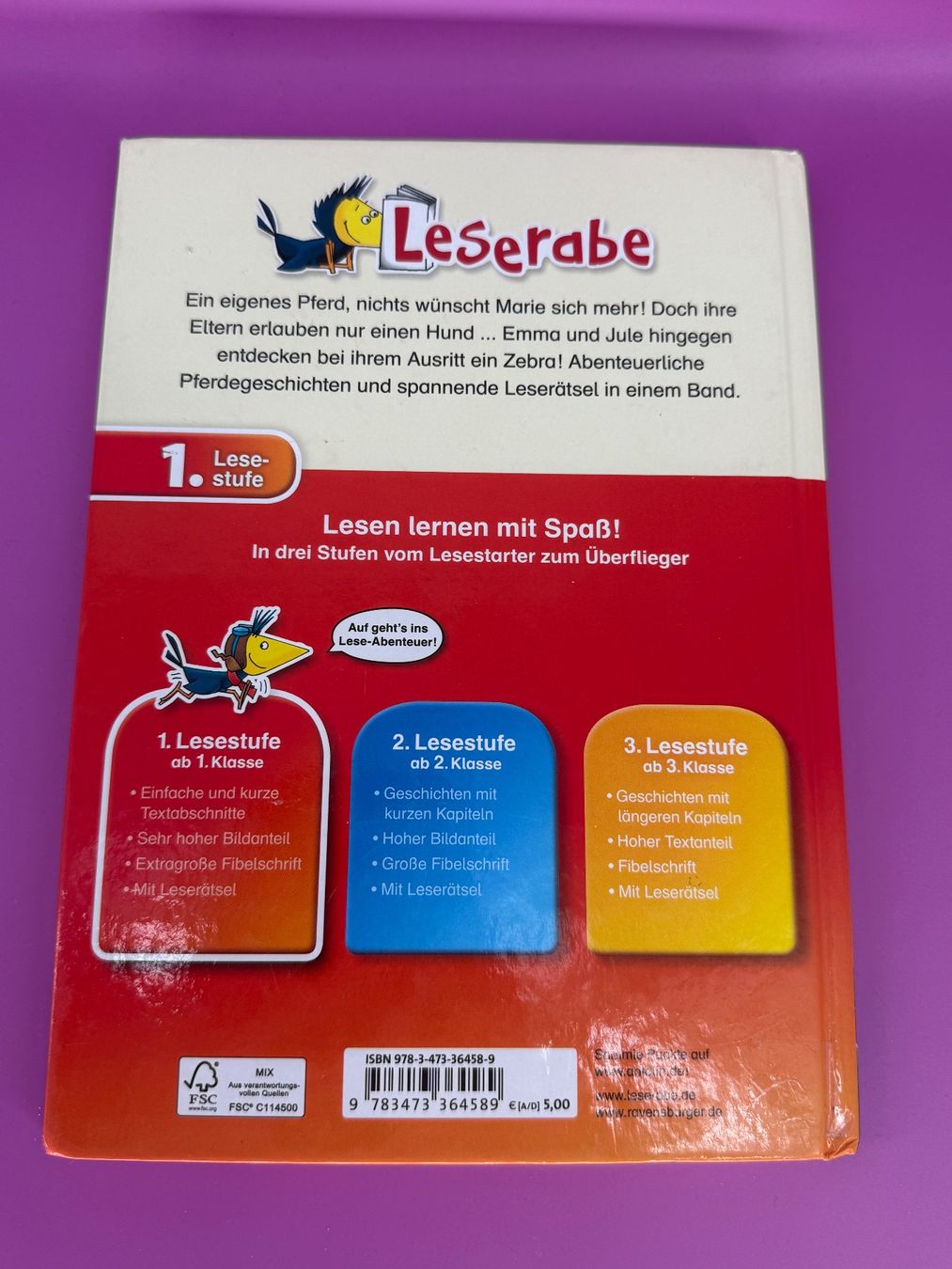 Libri: Buch Leserabe Pferdeabenteuer 1. Lesestufe – Usato da Auenstein venduto da moin. 1