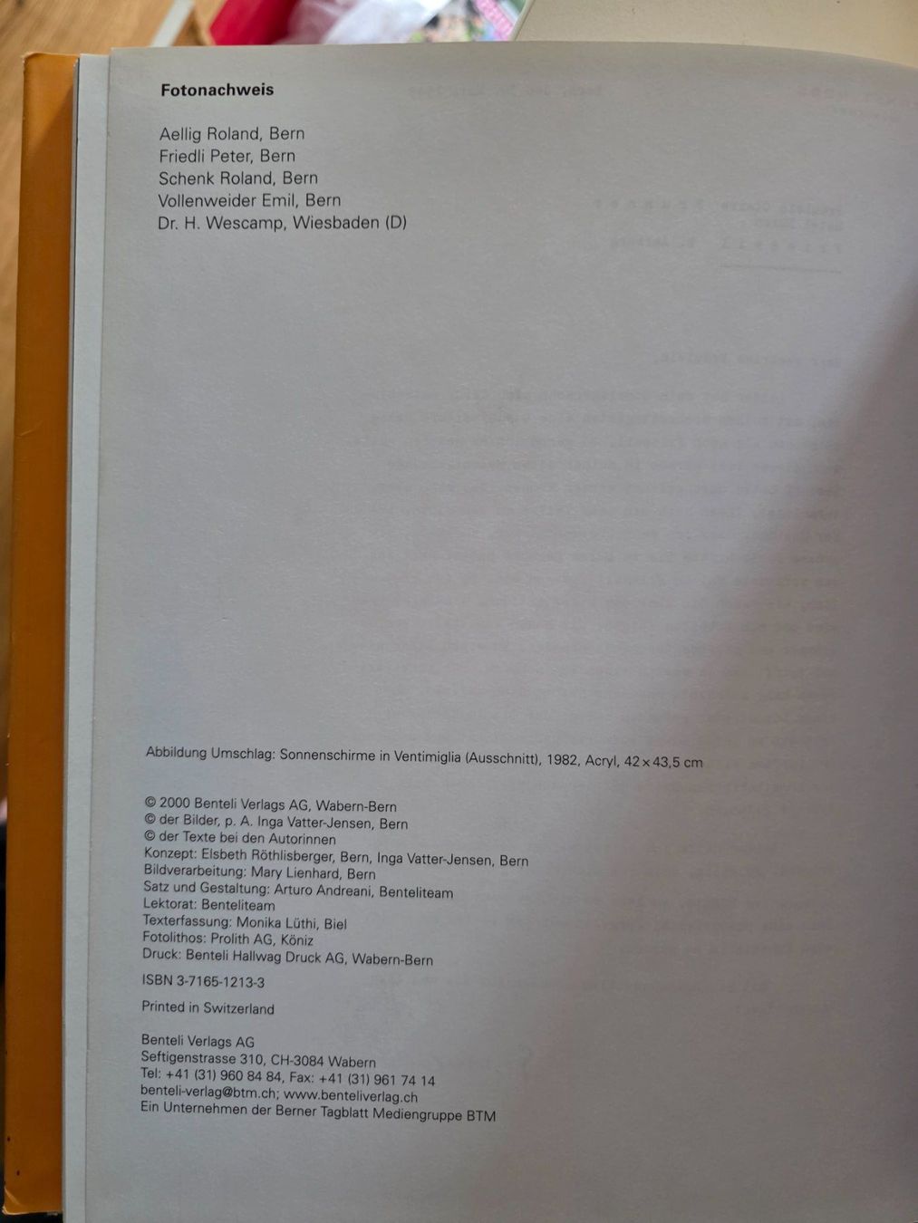 Bücher: Claire Brunner - Inga Vatter-Jensen - Benteli Verlag 2000 – Gebraucht aus Walterswil BE von Lonitti 5