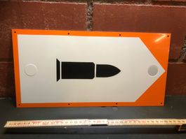 Schweizer Armee Wegweiser Munition Jalon Militär Schild
