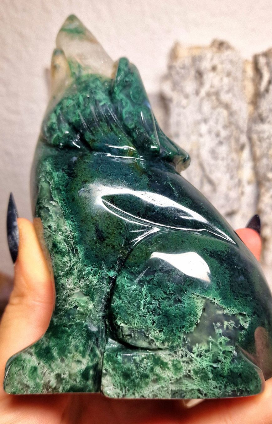 Minerali & Pietre curative: Moosachat Wolf 677g – Nuovo (secondo la descrizione) da Matzingen venduto da Shay_Crystalz 1