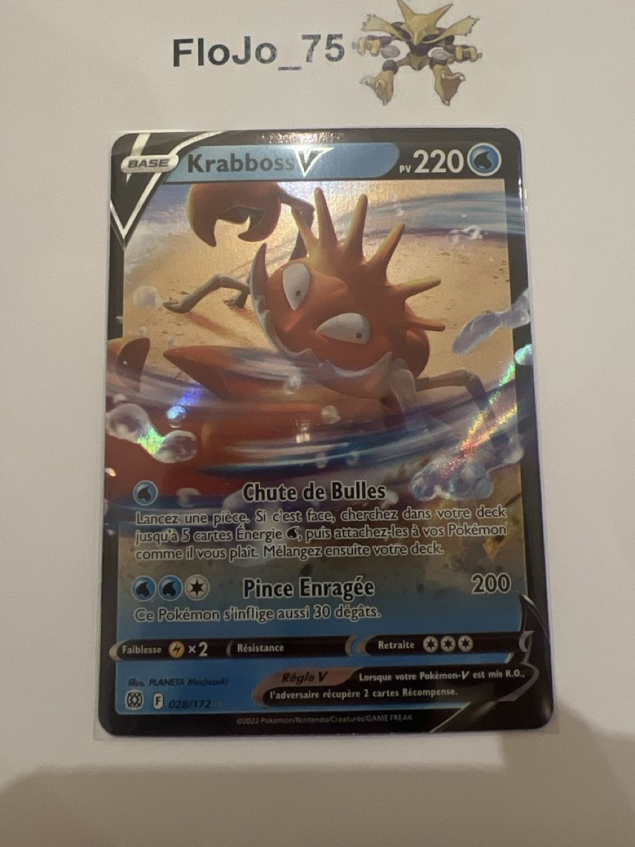 Pokémon Carte collezionabili: Kraboss V 28/172 FRA – Usato da St-Blaise venduto da FloJo_75