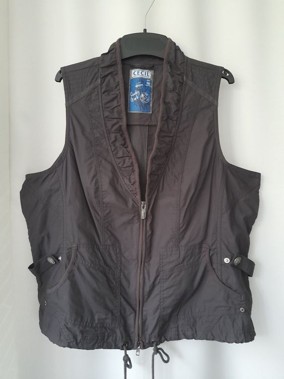 Cecil Gilet Trapuntato Donna Con Cappuccio Rimovibile | Lunghezza Midi, Tasche Con Bottone - 5
