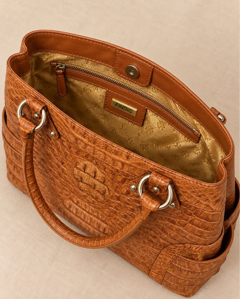 Borse da donna: FINDIG Krokodilleder Tasche – Nuovo (secondo la descrizione) da Riehen venduto da nat_qzp7 3