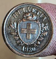 SCHWEIZ 1 RAPPEN 1920 -VORZ. *RAR*