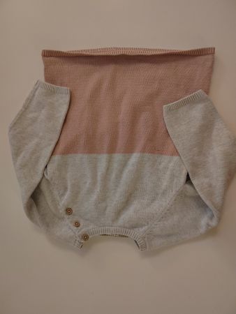 H&M Pullover, grau/rosa, Grösse 98