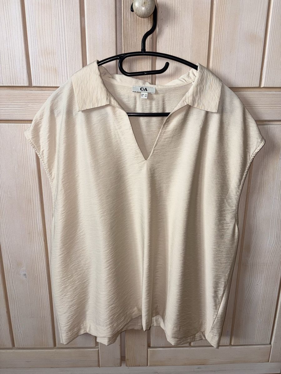 Camicette: Sommer Bluse, Beige, Gr. 44 – Usato da Thun venduto da tulpentau