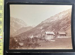 Champery Wallis/Hotel des Alpes/1890/ antike Foto auf Karton