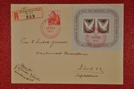 W23 1945 R-Brief nach Zürich