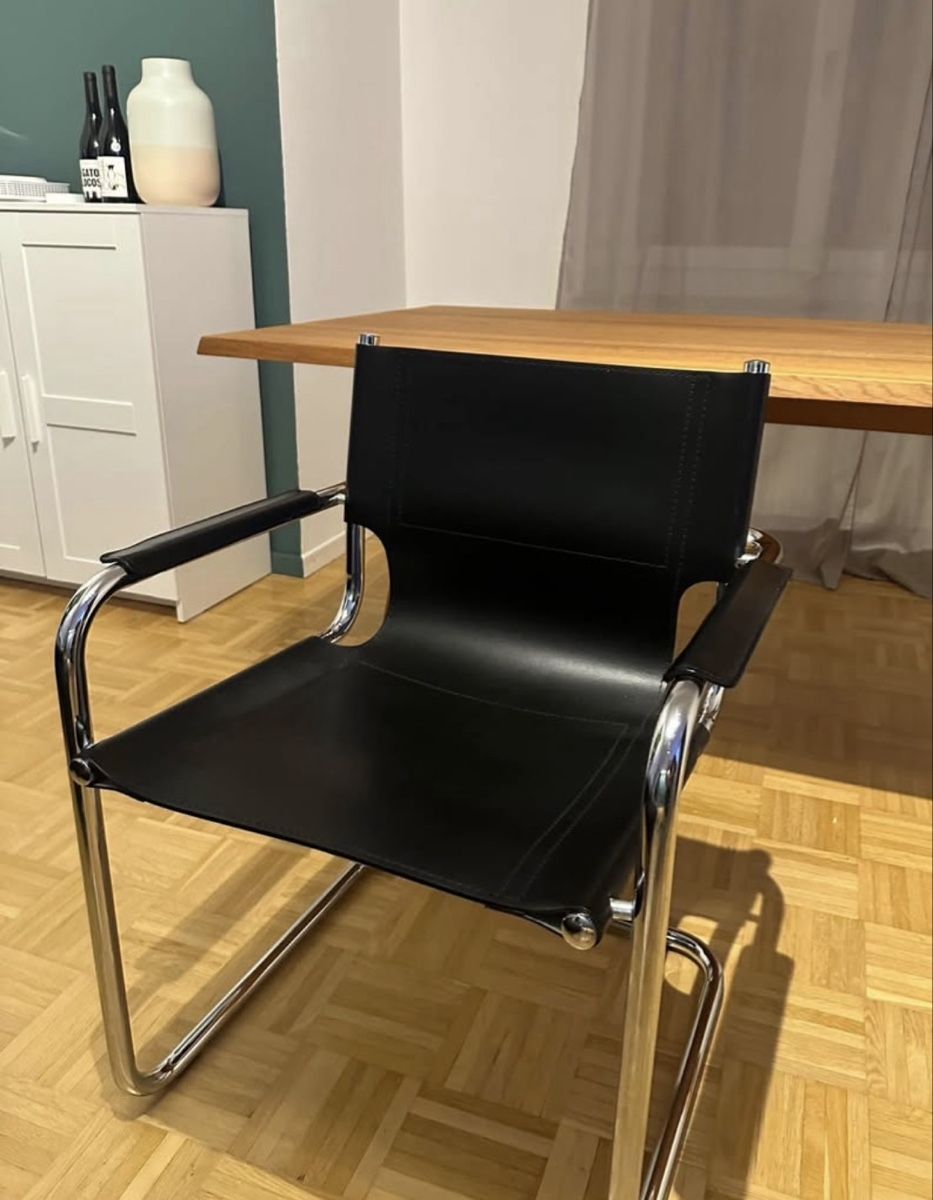 Sedie: Freischwinger Stuhl, Leder, Original – Usato da Zürich venduto da pbl_9ynm 2