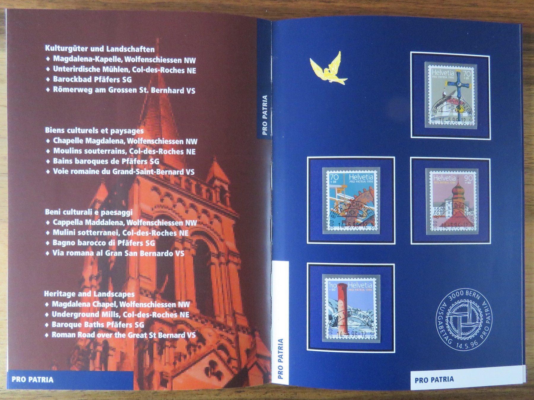 Tutti i francobolli: 1996 PTT Jahrbuch gestempelt – Usato da Kreuzlingen venduto da Koi4 2