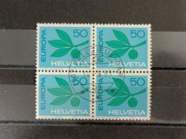 1965 Europamarken Viererblock Top Stempel
