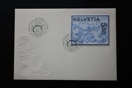 Ersttagsbrief Helvetia Stickerei St. Gallen 500 Rp.