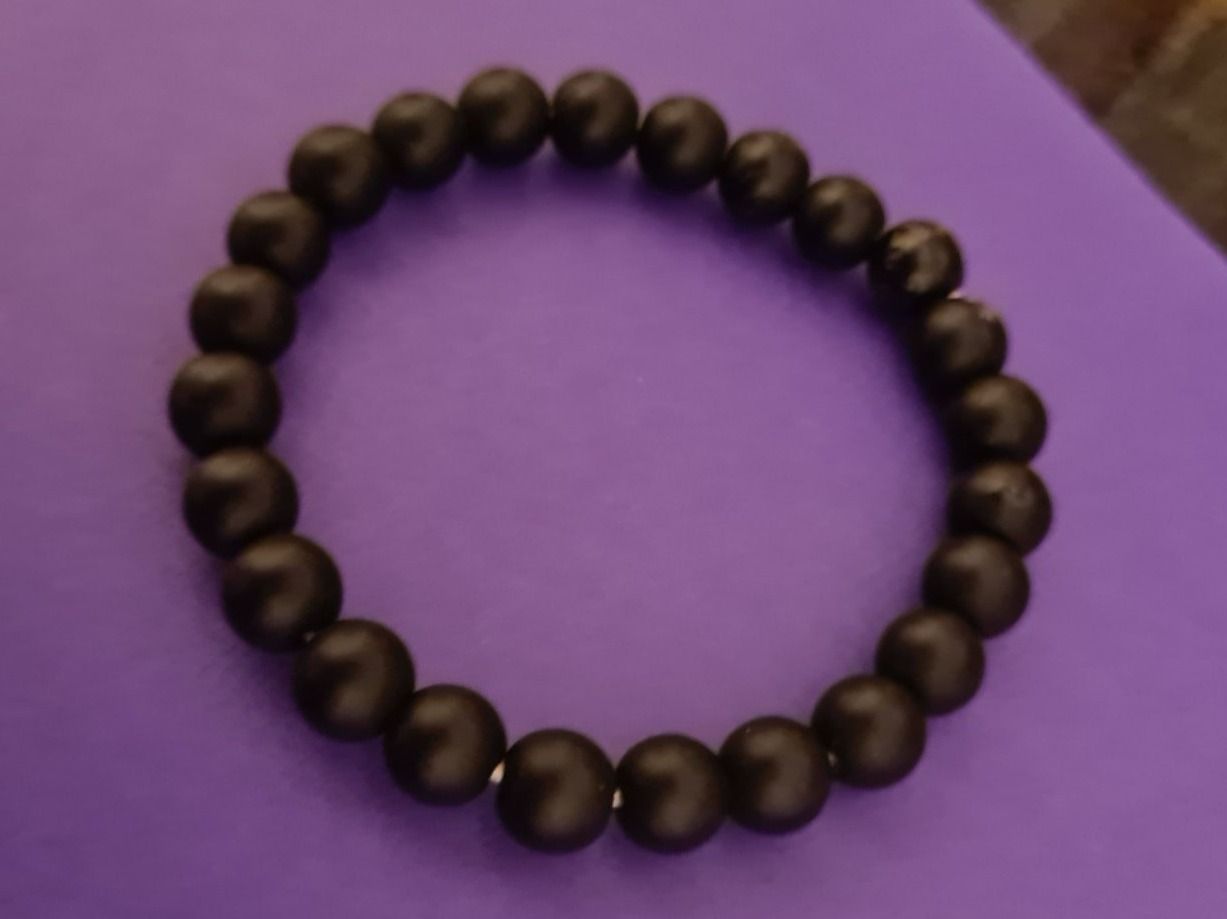 Onyx Bracciali & Braccialetti: Handgemachte echt Onyx Stein Matt Armband Elastikband Gr.M – Nuovo (secondo la descrizione) da Münchenbuchsee venduto da babilibern 4