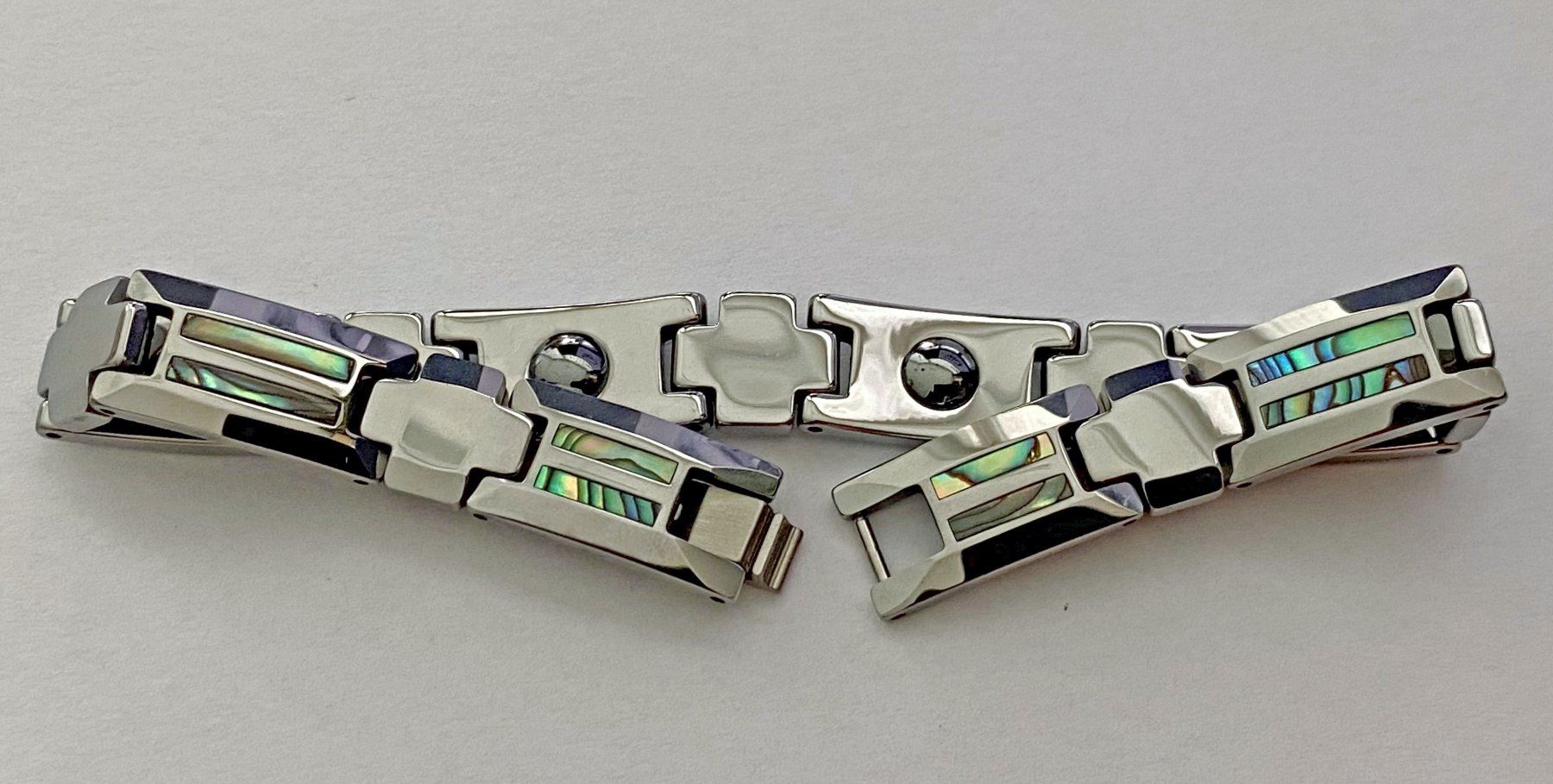Bracciali & Braccialetti: Armband aus Wolfram mit Abalone – Nuovo e nell'imballaggio originale da Matten b. Interlaken venduto da kero71 3