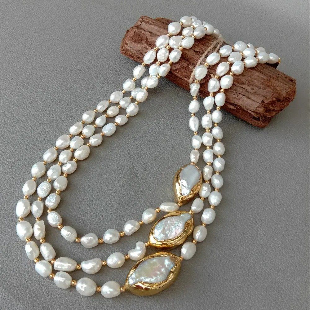 Catenine: Schön Halskette Perlen Kette Collier Perle Perlenkette Echt – Nuovo (secondo la descrizione) da Prilly venduto da ilyria73 1