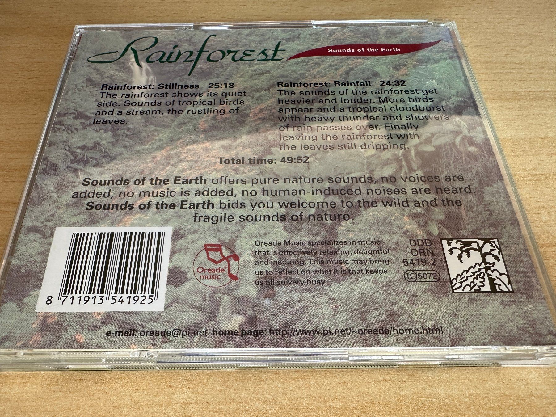 CDs: No Artist – Rainforest – Gebraucht aus Rikon im Tösstal von Alpenmutz 1