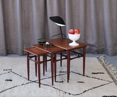Teak nesting tables by Kai Kristiansen for Skovmand&Andersen