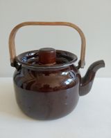 Vintage Emaille Teekanne Braun  Mid Century Modern Japan
