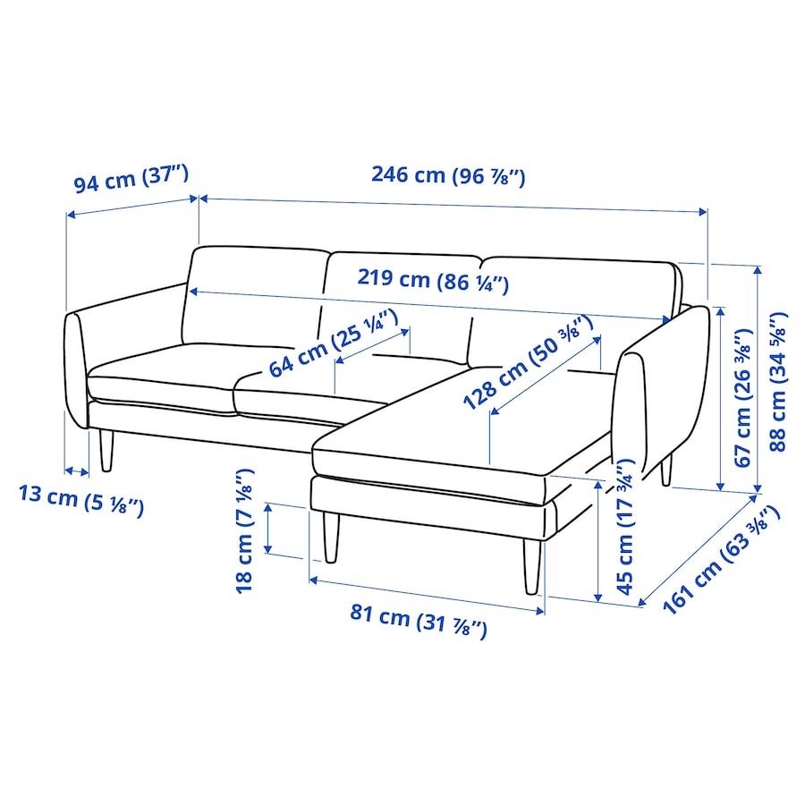 Divani: Ikea Ecksofa Sofa Smedstorp mit Récamiere – Usato da Luzern venduto da ElMiguello 4