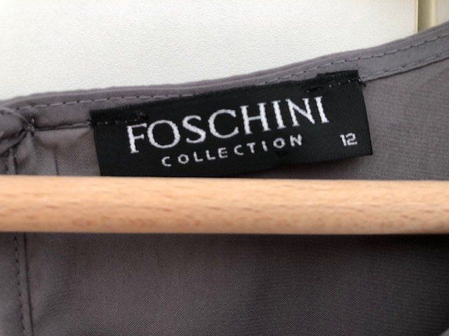 Camicette: Steingraue Bluse, Foschini, 44, ohne Arm, Polyester – Usato da Hünenberg See venduto da dustein 2