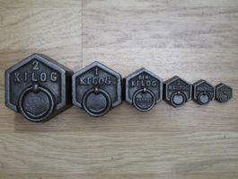 6 antike Gewichte  KILOG
