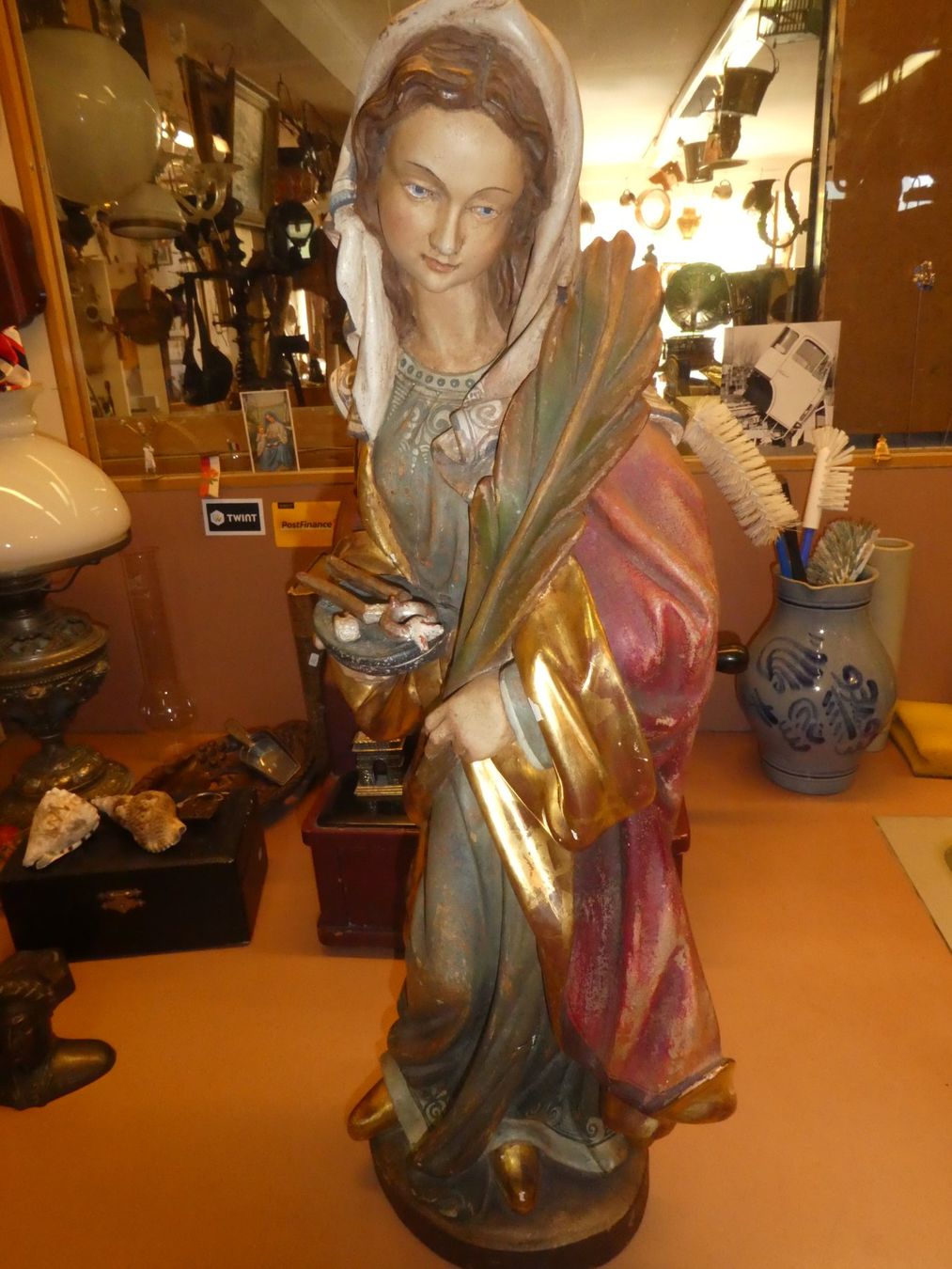 Statuette: Geschnitzte Apollonia Schutzheilige der Zahnärzte – Usato da Chur venduto da Diversico2010 5