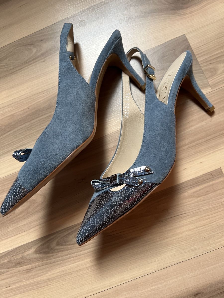 Damenschuhe: 1 paire de chaussures pointure 39 1/2 cuir et daim – Neu und originalverpackt aus Charmey (Gruyère) von Rolando6 1
