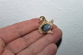 Vintage Pin / Brosche - Schwan